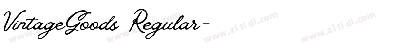 VintageGoods Regular字体转换